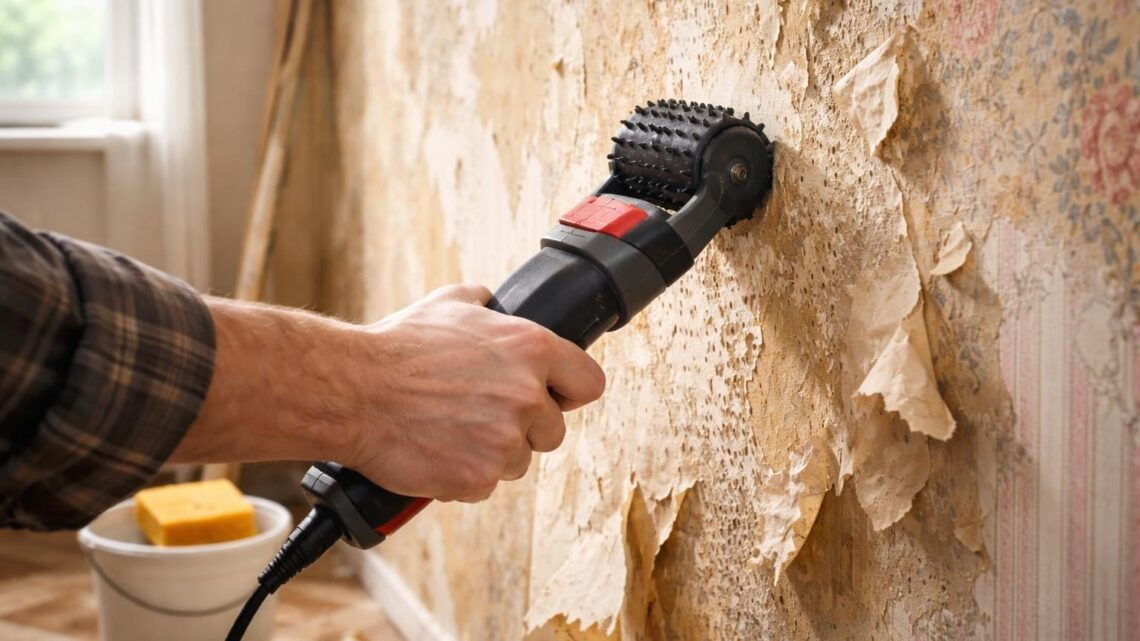 Perforateur papier peint : l&rsquo;astuce pour décoller les couches épaisses