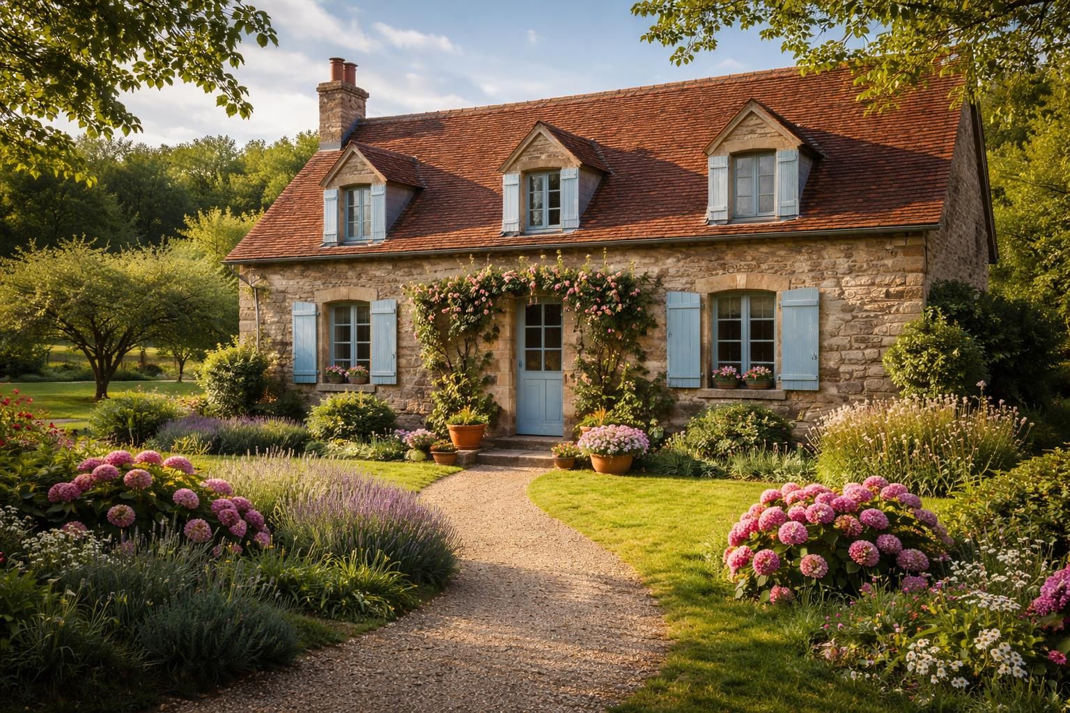 découvrez la photo de la maison de sophie davant en normandie, un charmant domicile alliant authenticité et beauté naturelle.