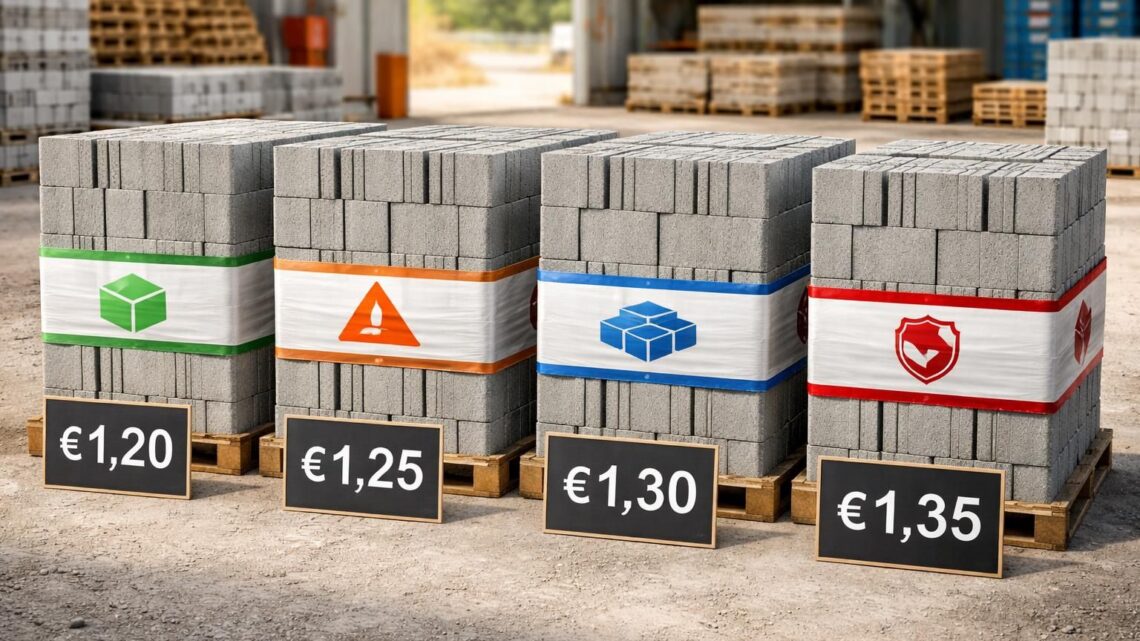 Prix du parpaing de 20 : comparaison des fournisseurs