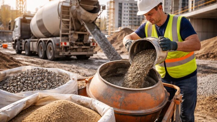 Maximisez la durabilité de vos réalisations grâce au dosage du béton avec mélange sable gravier tout prêt