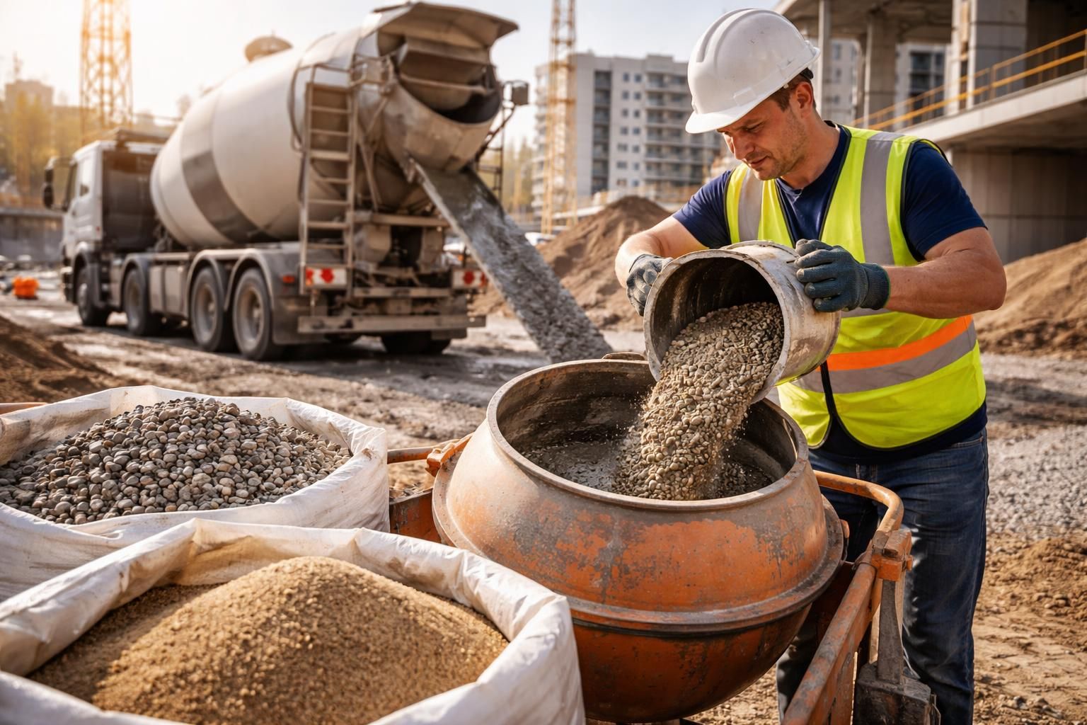 optimisez la longévité de vos projets en utilisant un dosage précis du béton avec mélange sable gravier tout prêt, garantissant résistance et qualité supérieures.