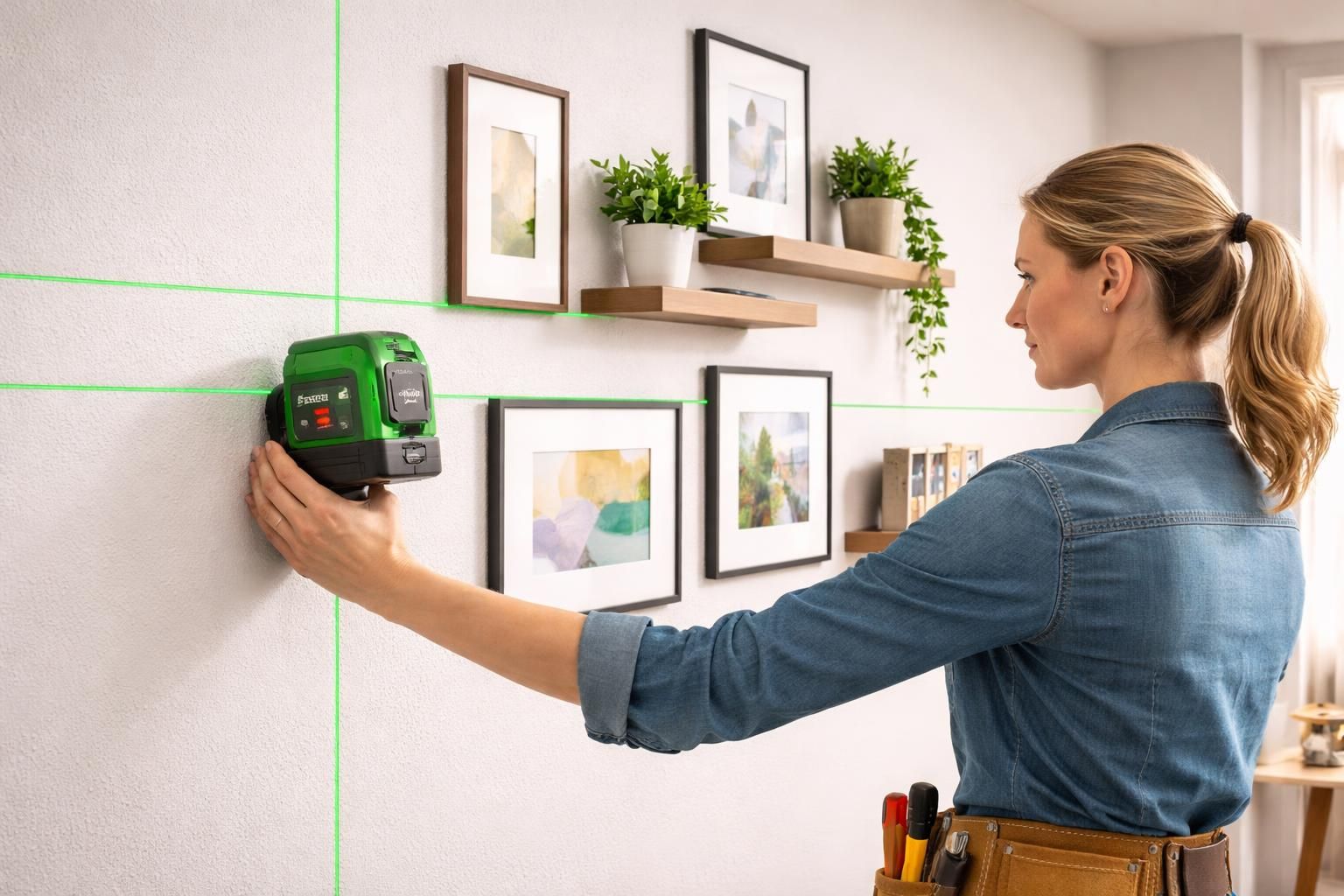 découvrez le niveau laser bosch pcl 10, l'outil simple et précis pour aligner parfaitement vos cadres et étagères en toute simplicité.